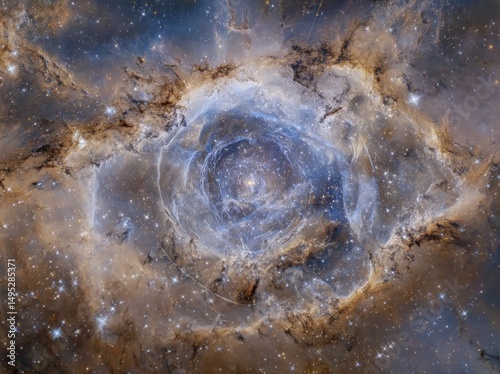 The Cone Nebula and the Christmas Tree Cluster form a large gas cloud of hydrogen and sulfur in the Monoceros constellation, captured by an amateur in an image with a total exposure time of 31 hours