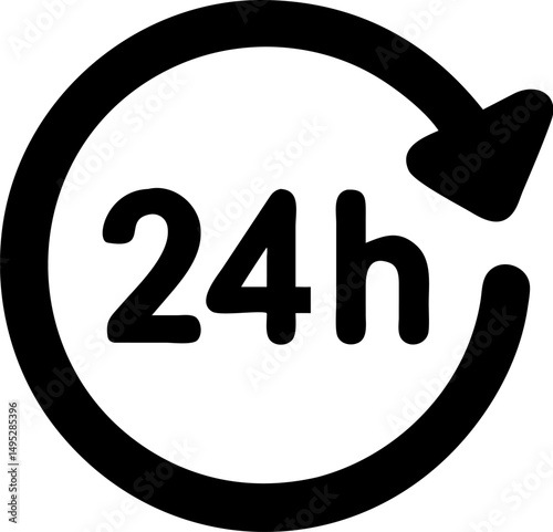 24 hours support icon
