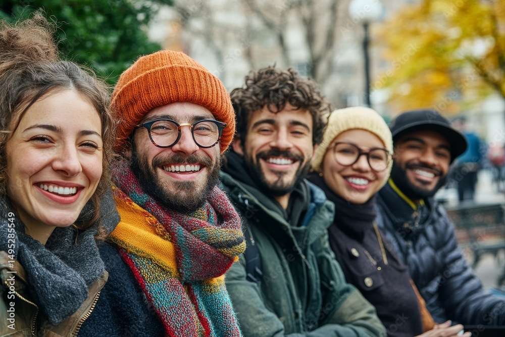 A diverse friends, cultural bonding. Generative AI A diverse friends, cultural bonding. Generative AI