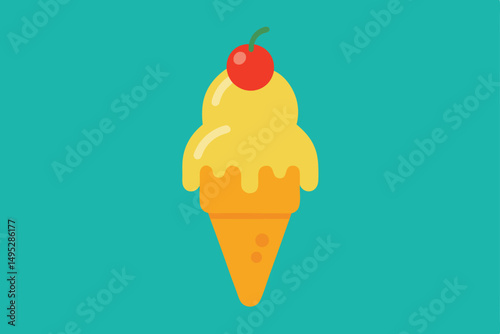 ice cream on a white background
