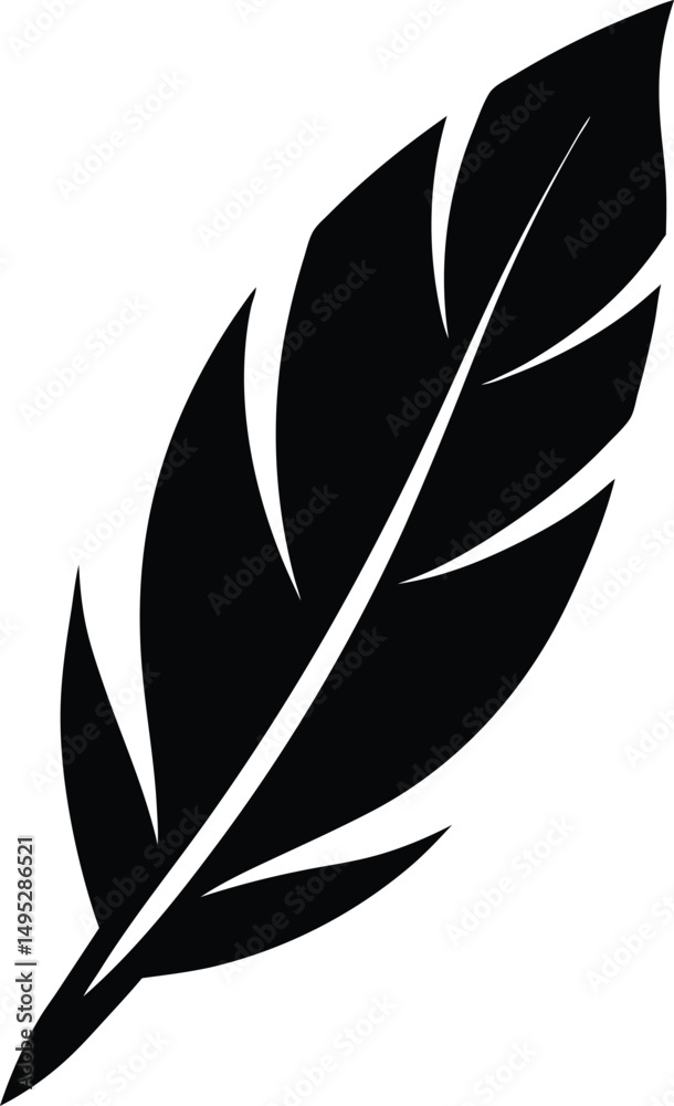 Obraz premium Bold Eagle Feather Silhouette Minimalist Patriotic Design Element