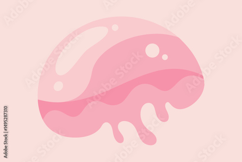 vector illustration of a pink whale
