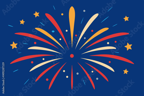 vector illustration of a fireworks