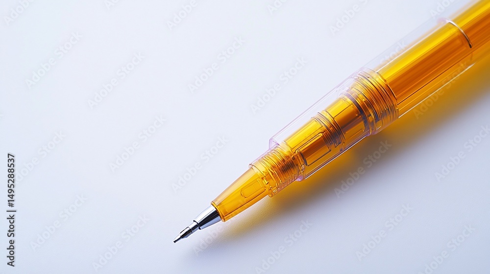 Naklejka premium Close-up of orange pen