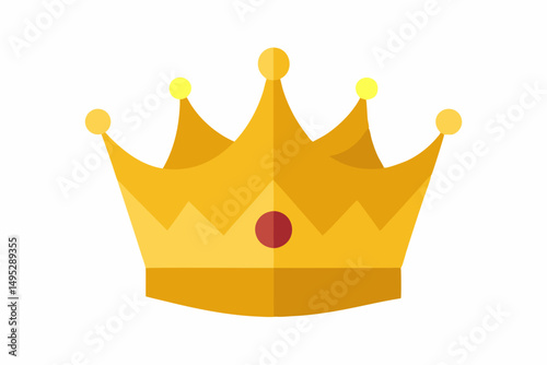 golden crown isolated on white background