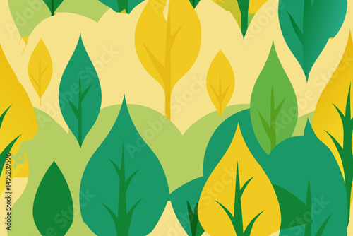 seamless pattern with leaves