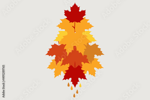 maple leaf isolated on white