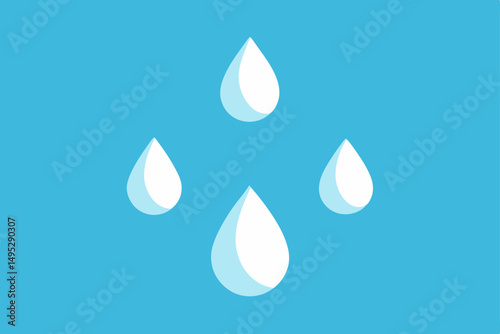 water drop on green background