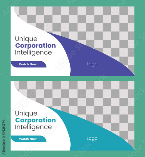  Modern and elegant business youtube thumbnail design template 
