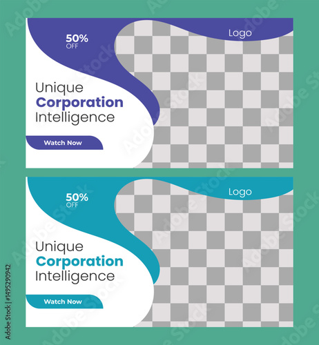  corporate business YouTube thumbnail design premium vector
