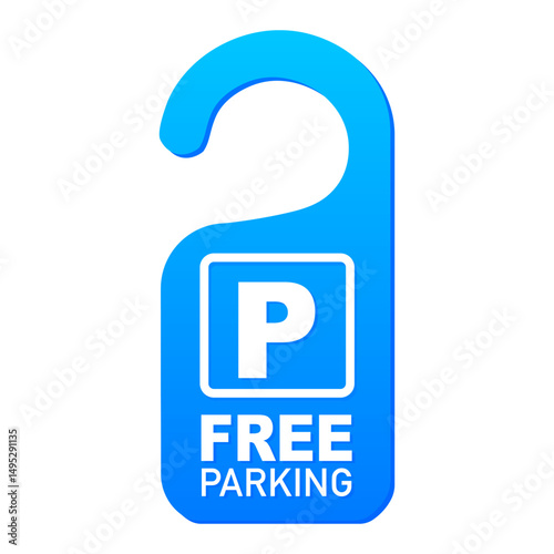 Free parking sign. Vector illustration