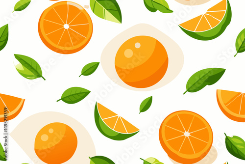 seamless background with oranges