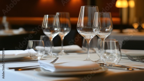 Elegant table setting in a restaurant