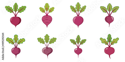 Vector illustration of multiple beats, outline
