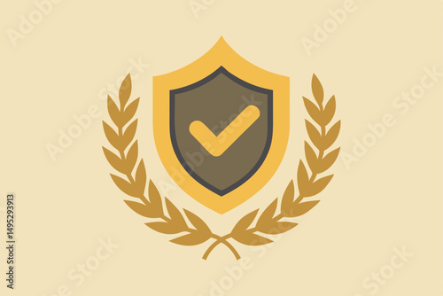 shield with laurel wreath