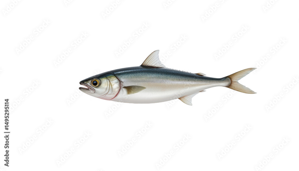 Fototapeta premium Striking fish portrait, a detailed closeup on black background fish