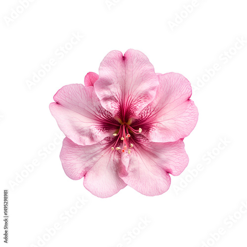 Close-up of a azalea  flower transparent