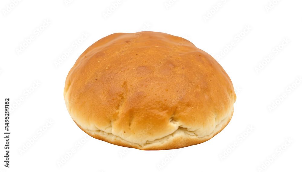 Appetizing golden brown bun on a dark background, closeup view of texture and deliciousness Appetizing golden brown bun on a dark background, closeup view of texture and deliciousness