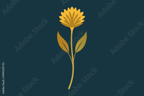 yellow flower on black background