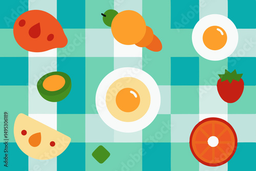 seamless pattern with vegetables
