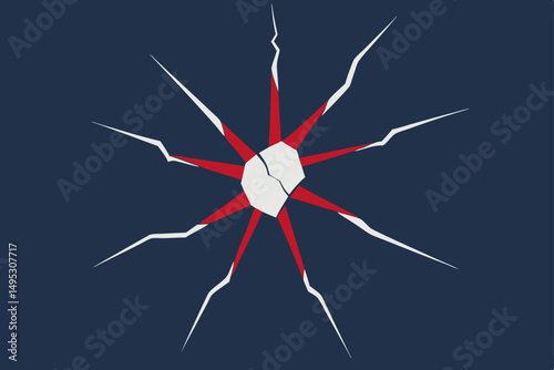 3d rendered illustration of a red and white spider