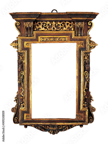 Italian Tabernacle Mirror Frame - South Lombardy Renaissance Decor