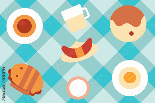 seamless background with easter eggs