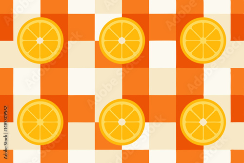 seamless background with oranges