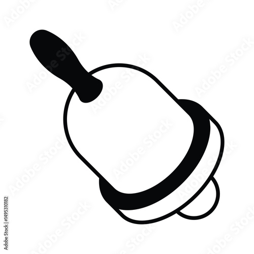 A well designed isometric icon of ringing bell