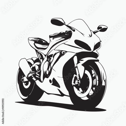 motorcycle on a white background