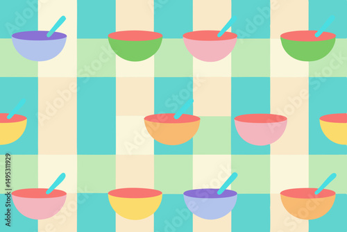 seamless pattern with ice cream