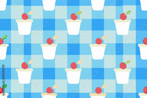 seamless pattern with coffee cups