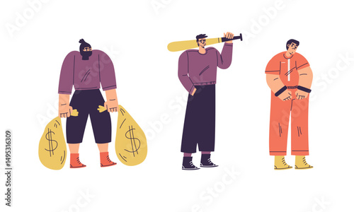 Stylized Illustrations Featuring a Unique Collection of Various Characters with Fun Props