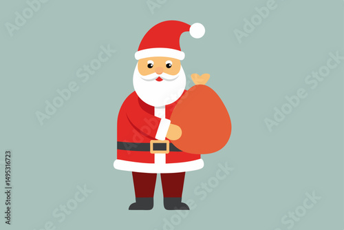 santa claus with a bag