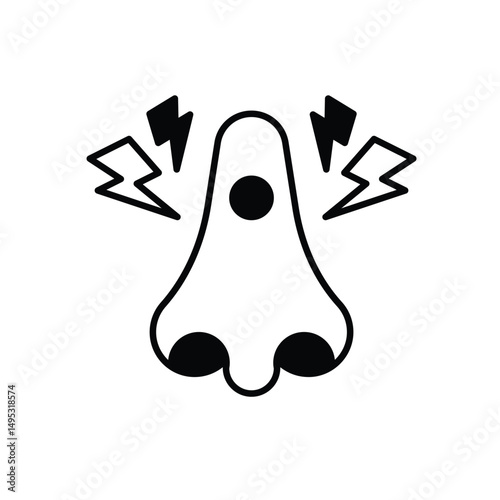Nasal Congestion Icon vector