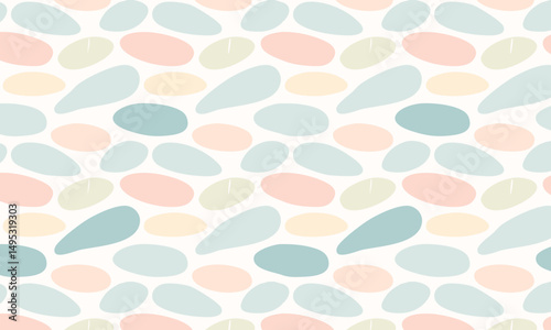 Dreamy Pastel Shapes Seamless Vector Texture
