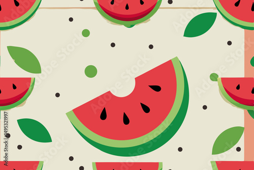 seamless pattern with watermelon