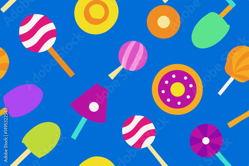 seamless pattern with lollipops