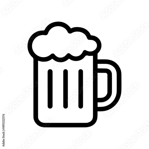 Beer mug icon on white background vector
Vector icon german food