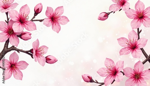 Intricate watercolor sakura pattern, soft pastel hues, elegant design , pattern, watercolor, background