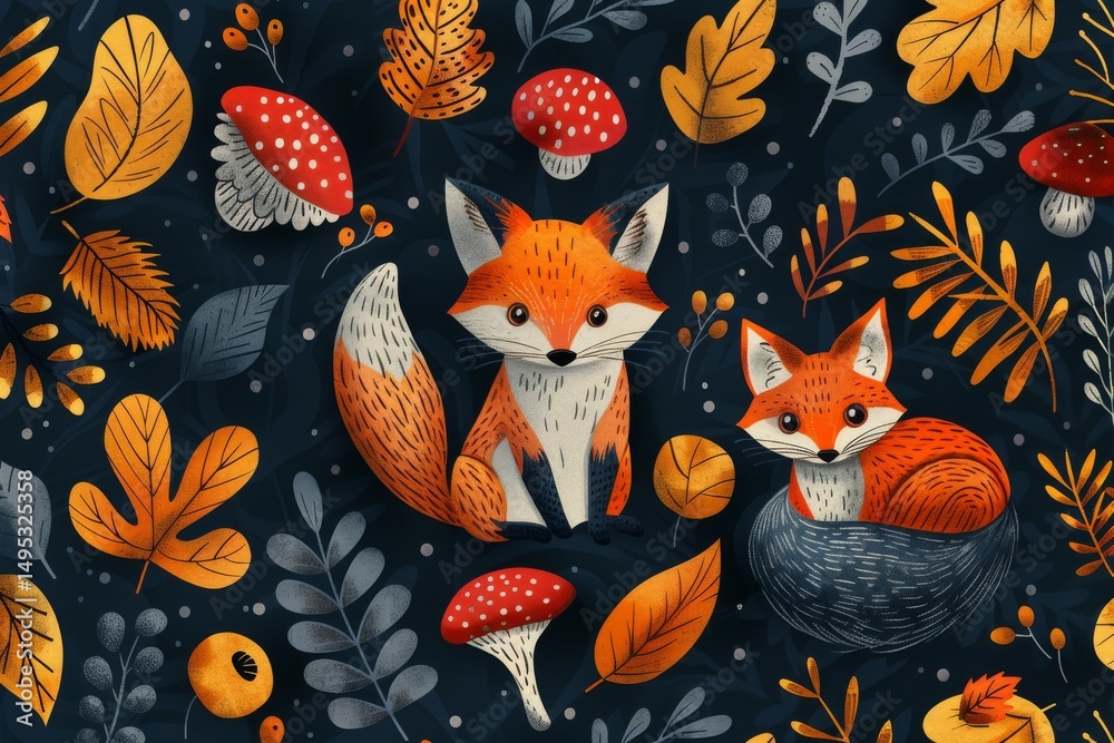 Fototapeta premium Soft and modern vector pattern for child clothing print, Selective focus