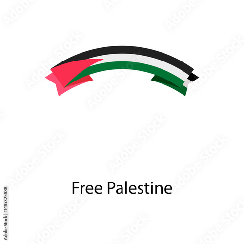 Palestine flag single vector illustration