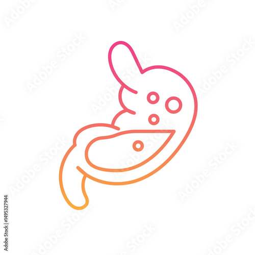 Stomach Problem Icon vector