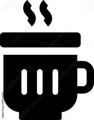 Rounded Filled Coffee Icon