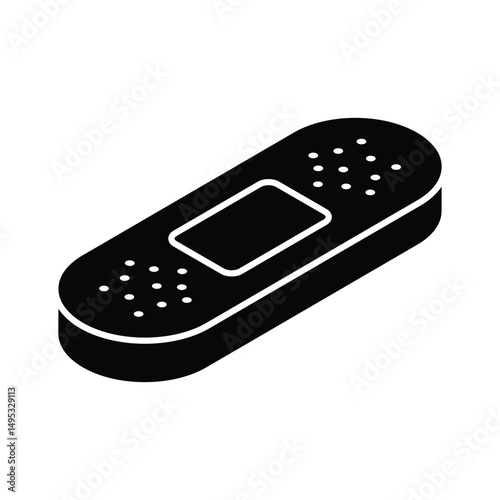 A customizable isometric icon of medical bandage
