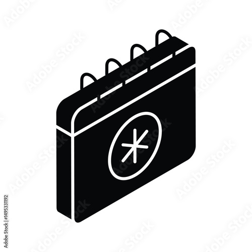 A customizable isometric icon showing a medical appointment