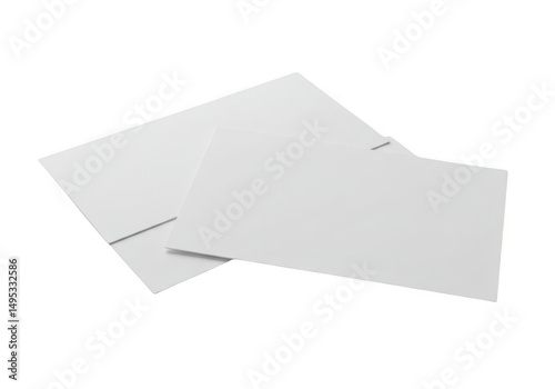 White blank folders mockup isolated on transparent background