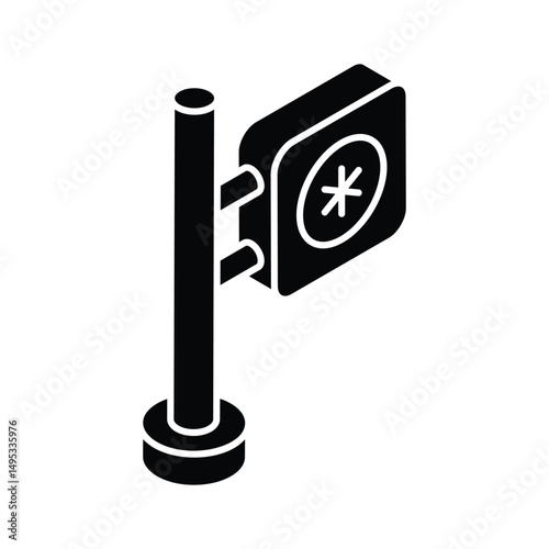 Get this isometric icon for medical display board