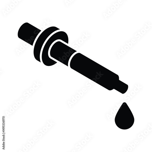 Well crafted isometric icon of liquid medicine dropper