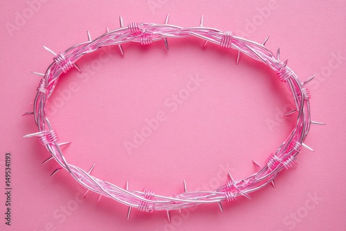 Ein Rahmen mit verrostetem Stacheldraht, der als PNG-Datei vorliegt